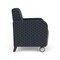 Lesro Siena Guest Chair w/ Front Casters, Walnut Legs, RS NightSky Back, MD Farro Seat, RS NightSky Panels SN1101 - alternate 3